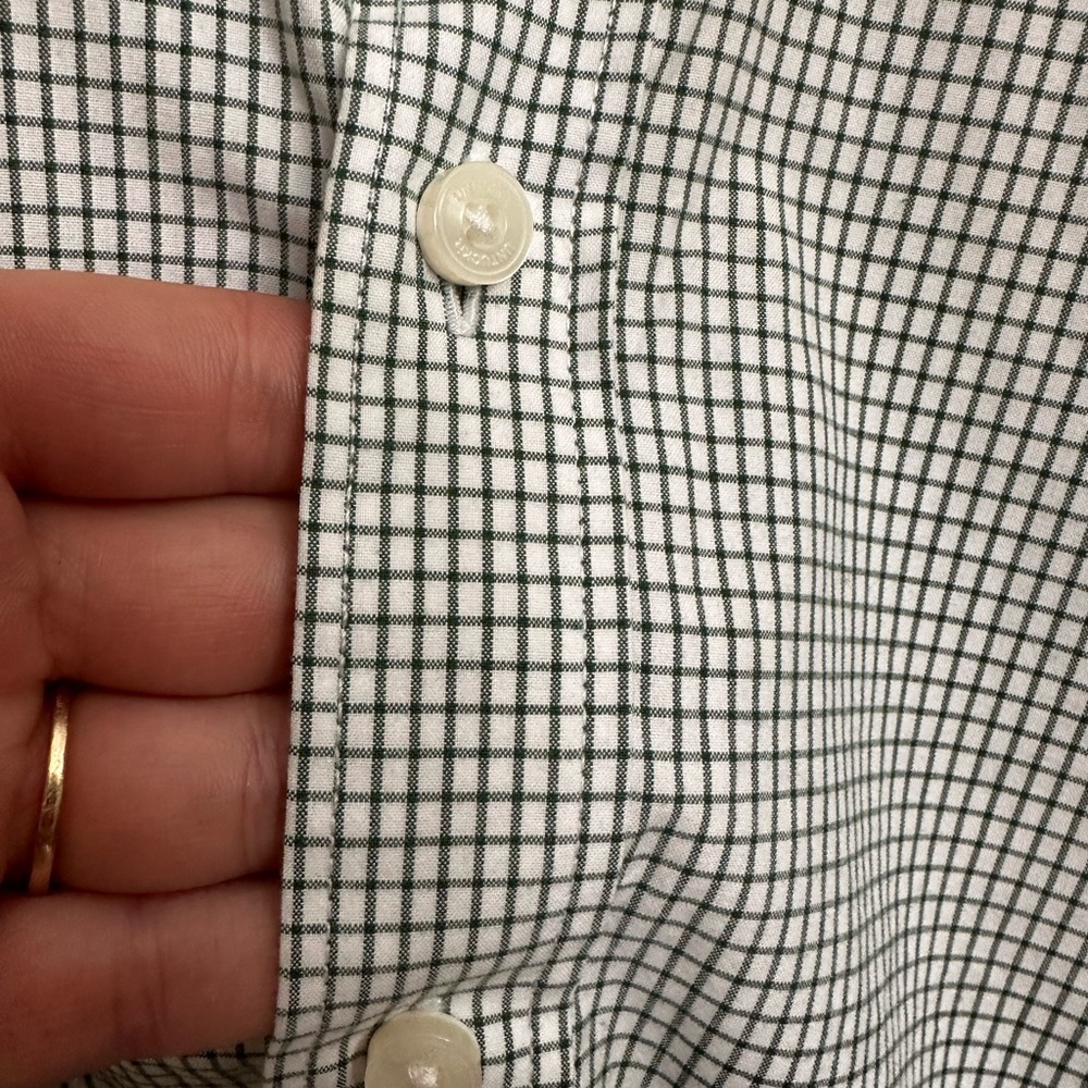 UNTUCKit Men's Light Green Checkered Shirt Medium Slim Fit - Picture 3 of 8